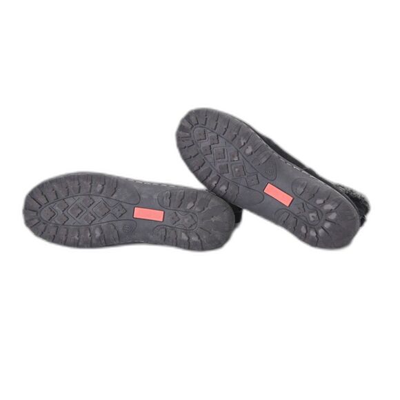 Khumbu Black Suede Insulated Bootie Faux Fur Lined Size 8 - Picture 6 of 7